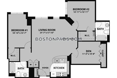 Waltham Nice 2 Bed 1 Bath available on Hope Ave in Waltham  - $3,484