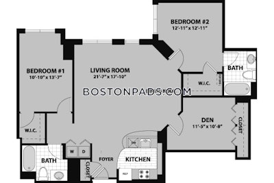 Waltham Nice 2 Bed 1 Bath available on Hope Ave in Waltham  - $3,092